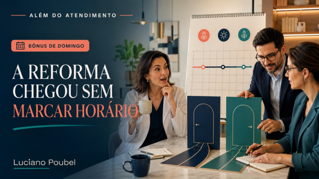 A reforma tributária chegou à clínica — e não marcou horário — ALÉM DO ATENDIMENTO | BÔNUS DE DOMINGO