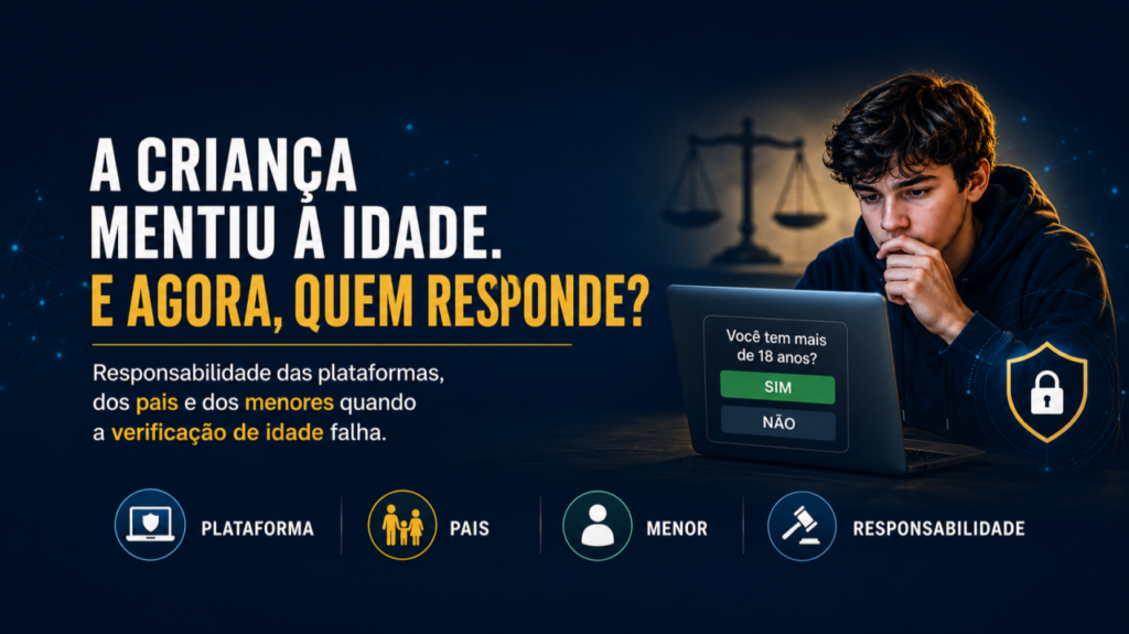 A criança mentiu a idade. E agora, quem responde? Plataformas, pais e menores diante das novas regras de verificação de idade