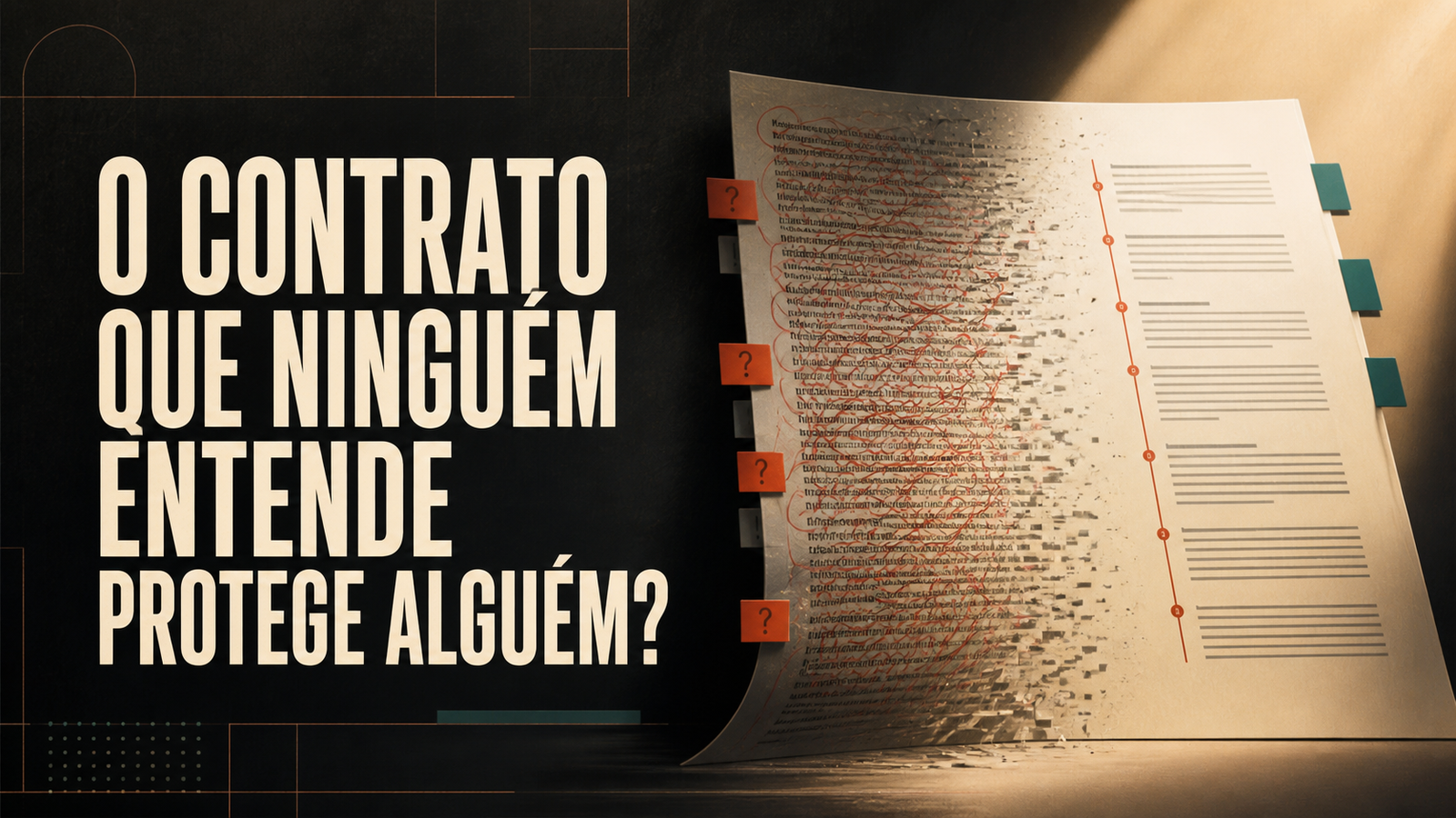 Capa do artigo O contrato que ninguém entende protege alguém? Faça este teste antes de responder, de Luciano Poubel.